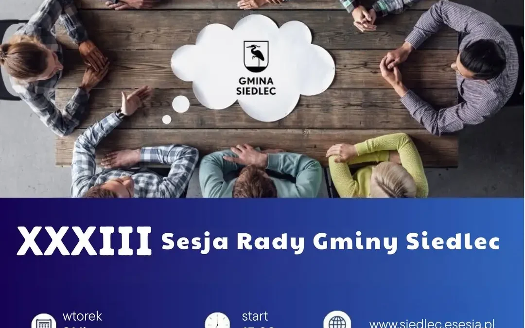 XXXIII sesja Rady Gminy Siedlec – 21 lipca 2026 r.