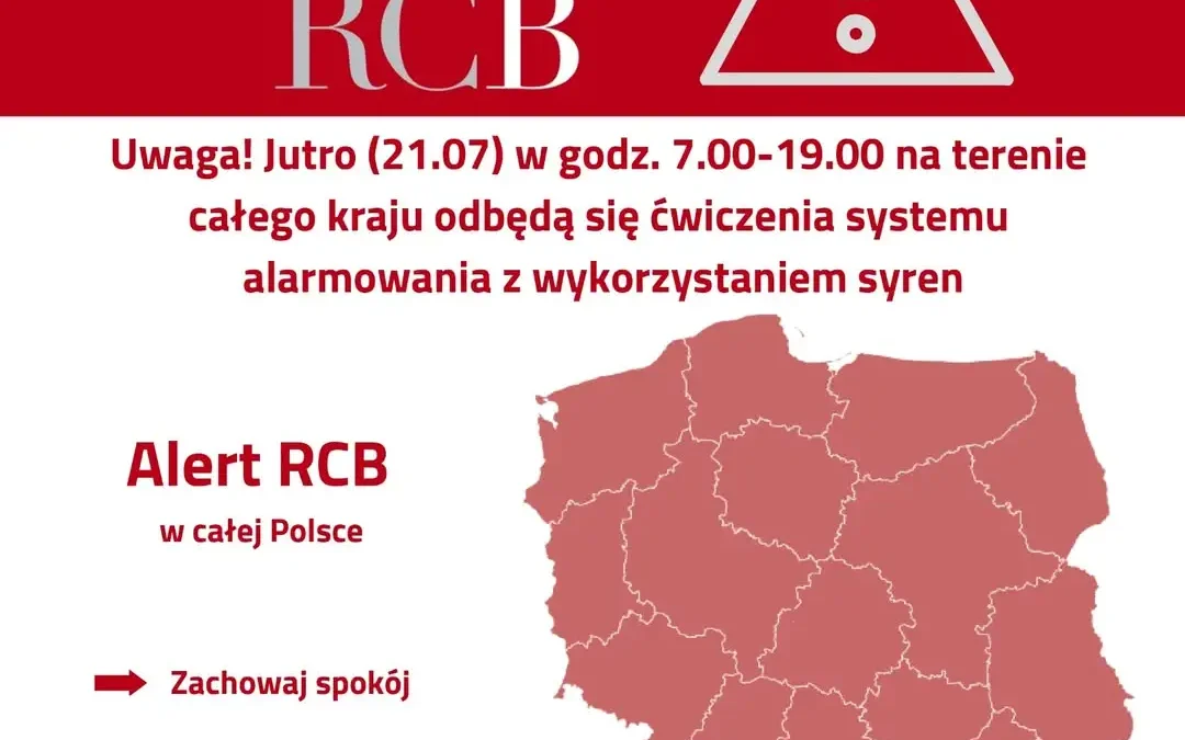 Jutro w całej Polsce zawyją syreny alarmowe – ćwiczenia ALARM-2026