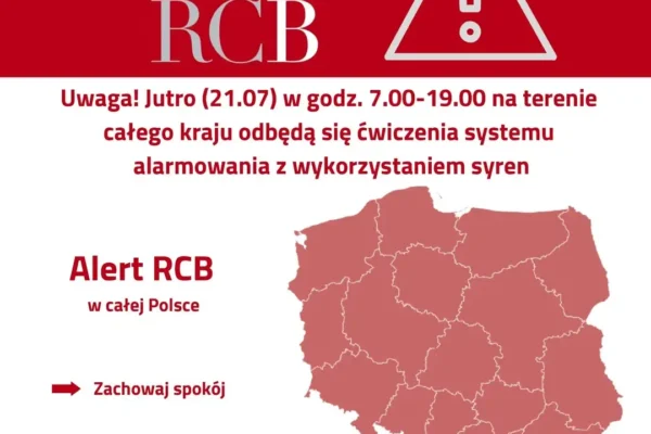 Jutro w całej Polsce zawyją syreny alarmowe – ćwiczenia ALARM-2026