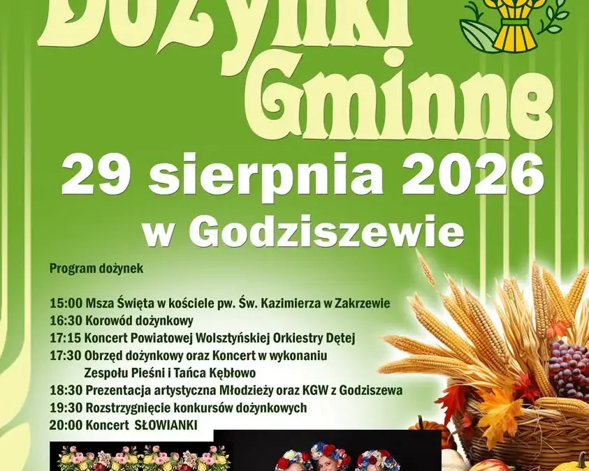 Dożynki Gminno-Parafialne w Godziszewie – program i atrakcje