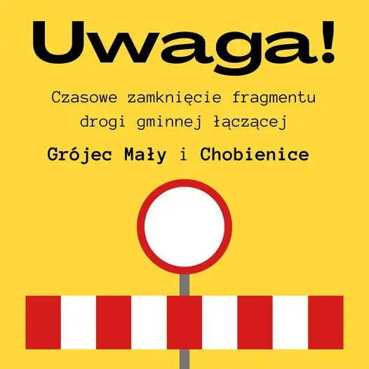 Droga Grójec Mały – Chobienice zamknięta na pięć dni. Objazd wyznaczono