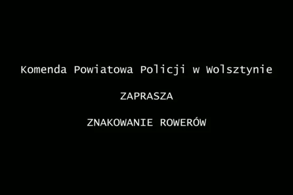 Znakowanie rowerów w Wolsztynie – 24 września 2026