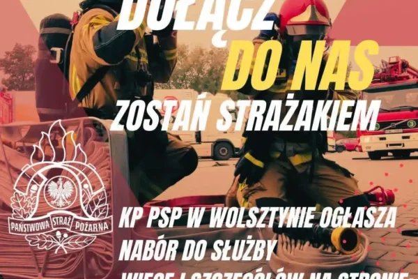 Wolsztyn: PSP ogłasza nabór na stanowisko stażysty – dokumenty do 12 października