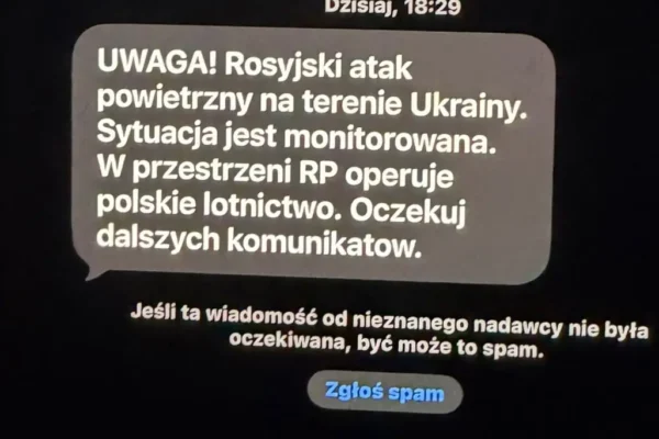 Alert RCB o zagrożeniu z powietrza wysłany przez pomyłkę. Rządowe Centrum Bezpieczeństwa przeprasza