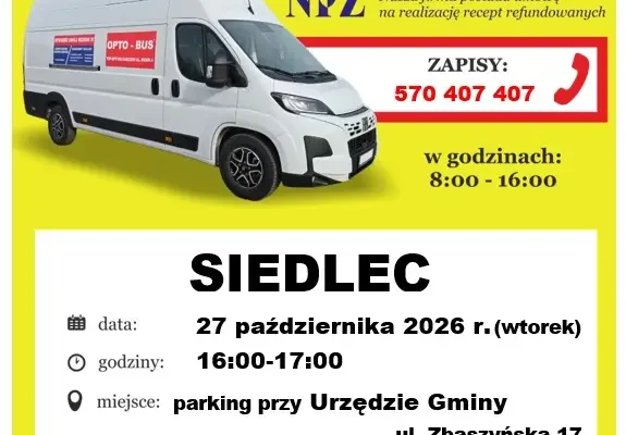 Bezpłatne badanie wzroku w Gminie Siedlec – 27 października 2026