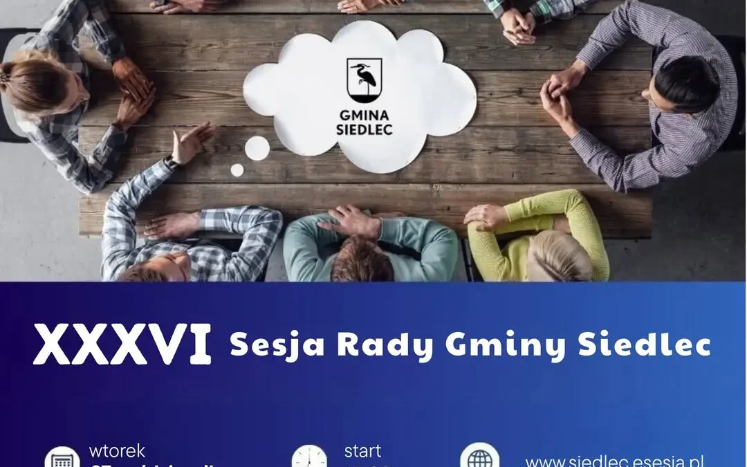 XXXVI sesja Rady Gminy Siedlec – 27 października 2026