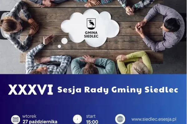 XXXVI sesja Rady Gminy Siedlec – 27 października 2026