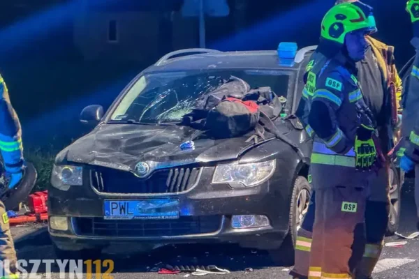 Wypadek w Wojciechowie: 17-letni motocyklista ranny, śmigłowiec LPR w akcji