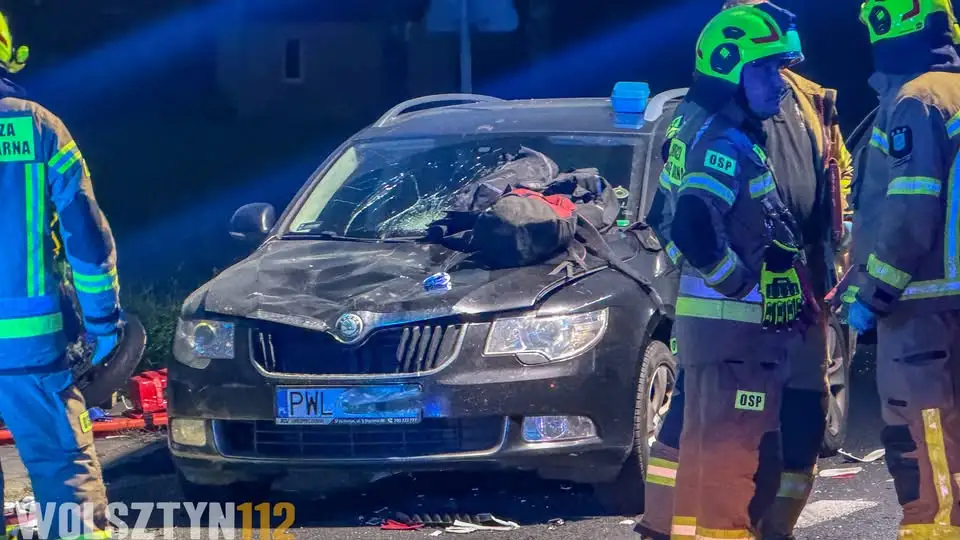 Wypadek w Wojciechowie: 17-letni motocyklista ranny, śmigłowiec LPR w akcji